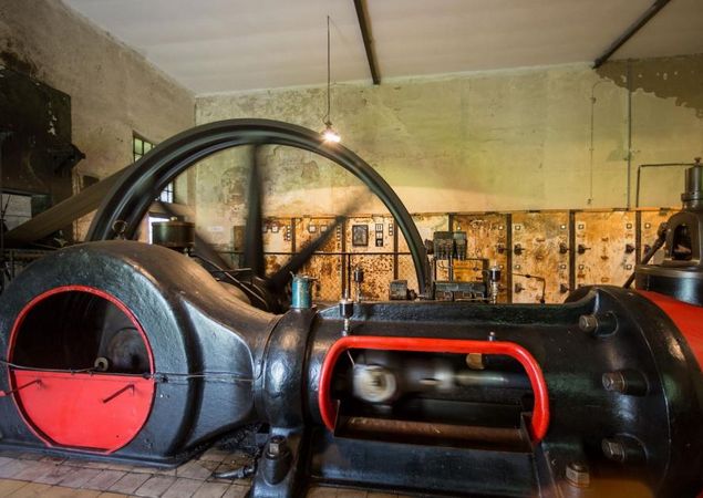 Ziegeleipark Mildenberg - Dampfmaschine, Foto: Ziegeleipark Mildenberg, Lizenz: Ziegeleipark Mildenberg