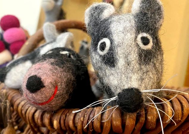 Filzdachs und- maulwurf, Foto: Frau Rau, Lizenz: Frau Rau Filzdachs und- maulwurf, Foto: Frau Rau, Lizenz: Frau Rau