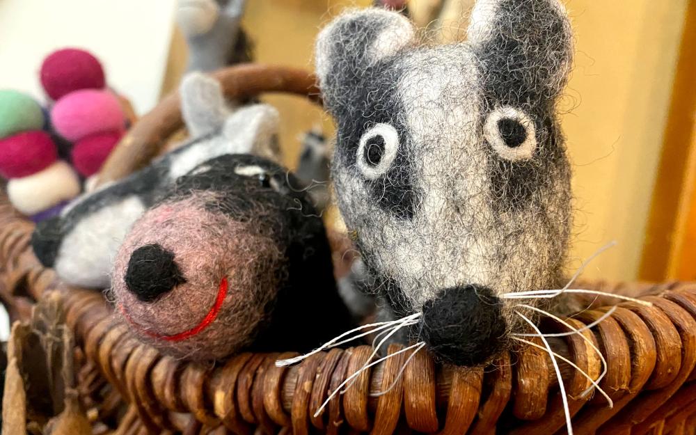 Filzdachs und- maulwurf, Foto: Frau Rau, Lizenz: Frau Rau Filzdachs und- maulwurf, Foto: Frau Rau, Lizenz: Frau Rau